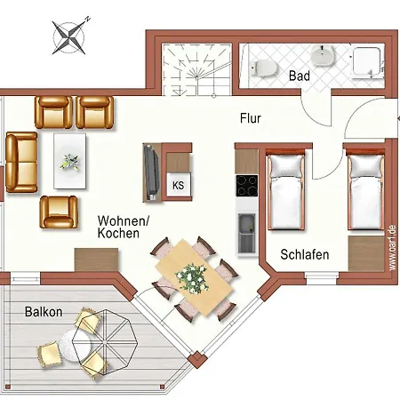 Apartment Strandvilla - Maisonette 